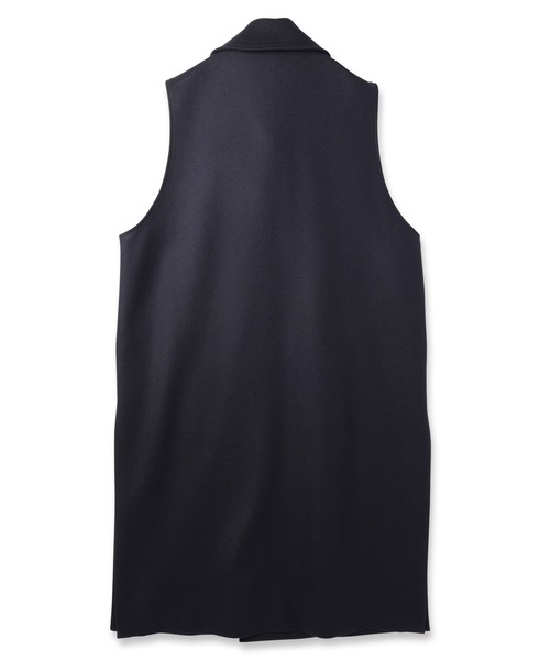 CULLNI（クルニ）の「Wool Melton Tie Locken Long Vest（ステンカラーコート・メンズ・ブラック/ネイビー・1/0/2）」の6枚目の写真