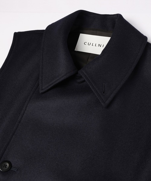 CULLNI（クルニ）の「Wool Melton Tie Locken Long Vest（ステンカラーコート・メンズ・ブラック/ネイビー・1/0/2）」の7枚目の写真