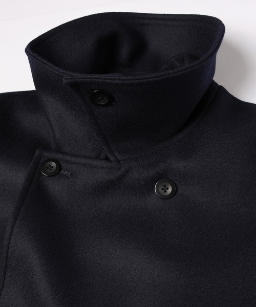 CULLNI（クルニ）の「Wool Melton Tie Locken Long Vest（ステンカラーコート・メンズ・ブラック/ネイビー・1/0/2）」の8枚目の写真