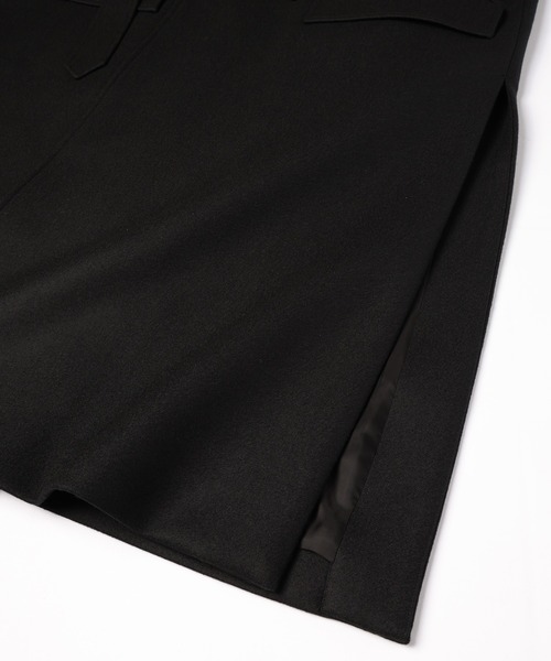 CULLNI（クルニ）の「Wool Melton Tie Locken Long Vest（ステンカラーコート・メンズ・ブラック/ネイビー・1/0/2）」の16枚目の写真