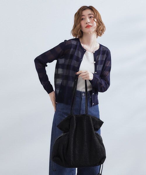 grove(グローブ)の「【A4】サイドドロストトート(トートバッグ・レディース・ブラック/アイボリー系4/ブラック系3/ブルー系その他・00)」の3枚目の写真