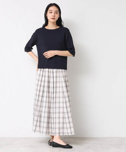 Dessin（デッサン）の「【UVカット/洗える】2WAY五分袖カーディガン（ニット/セーター・レディース・オフホワイト/ボルドー/ネイビー・03/02/01）」の22枚目の写真