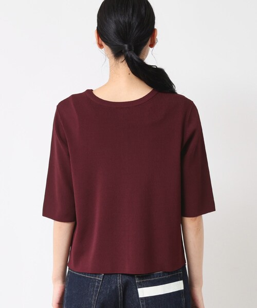 Dessin（デッサン）の「【UVカット/洗える】2WAY五分袖カーディガン（ニット/セーター・レディース・オフホワイト/ボルドー/ネイビー・03/02/01）」の7枚目の写真