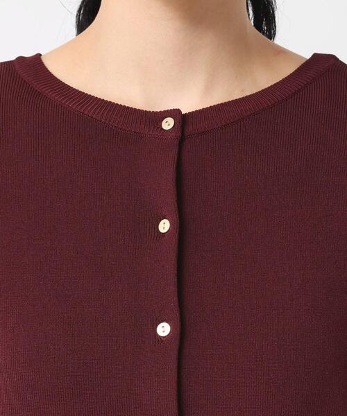Dessin（デッサン）の「【UVカット/洗える】2WAY五分袖カーディガン（ニット/セーター・レディース・オフホワイト/ボルドー/ネイビー・03/02/01）」の8枚目の写真