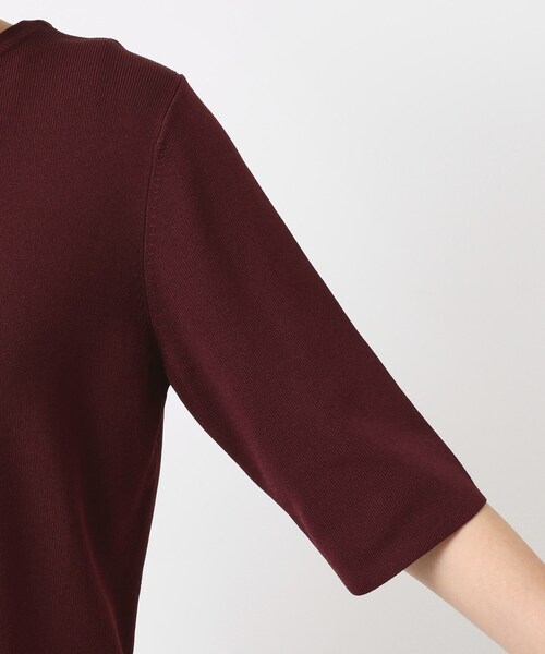 Dessin（デッサン）の「【UVカット/洗える】2WAY五分袖カーディガン（ニット/セーター・レディース・オフホワイト/ボルドー/ネイビー・03/02/01）」の9枚目の写真