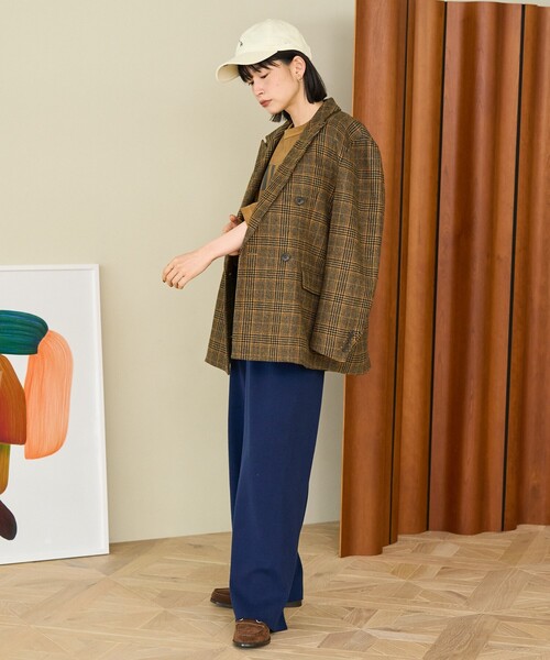 FREAK'S STORE(フリークスストア)の「<マシーンウォッシャブル> スウェットライクニットパンツ/ニットイージーパンツ(その他パンツ・レディース・ネイビー/ライトグレー/ブラック・MEDIUM/SMALL)」の8枚目の写真