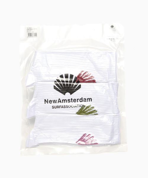 JOURNAL STANDARD relume（ジャーナルスタンダード　レリューム）の「NEW AMSTERDAM SURF ASSOCIATION LOGO SOCKS 3PACK 2501161001/62001（ソックス/靴下・メンズ・ブラック/ホワイト・FREE）」の2枚目の写真