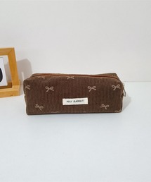 VIBGYOR（ヴィブジョー）の「Mignonjour/リボンコーデュロイペンケース M2694（ステーショナリー）」