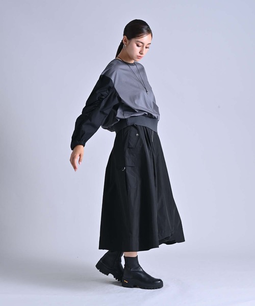 Anside(アンサイド)の「フロントジップカーゴスカート(スカート・レディース・キャメル/ブラック/オリーブ・M)」の5枚目の写真