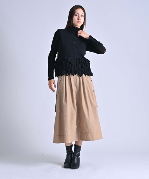 Anside(アンサイド)の「フロントジップカーゴスカート(スカート・レディース・キャメル/ブラック/オリーブ・M)」の10枚目の写真