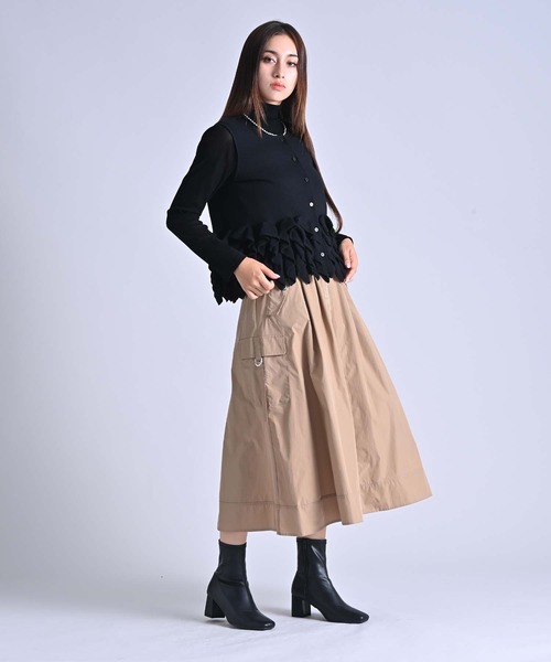 Anside(アンサイド)の「フロントジップカーゴスカート(スカート・レディース・キャメル/ブラック/オリーブ・M)」の11枚目の写真