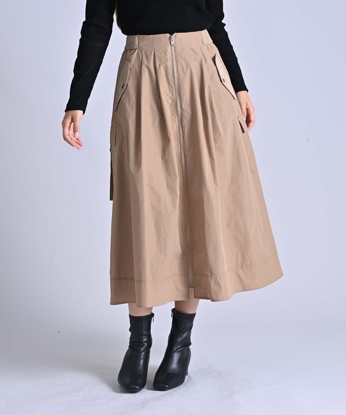 Anside(アンサイド)の「フロントジップカーゴスカート(スカート・レディース・キャメル/ブラック/オリーブ・M)」の12枚目の写真