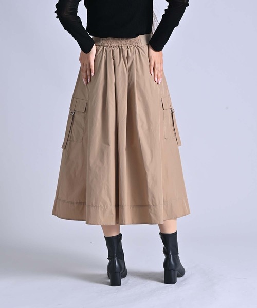 Anside(アンサイド)の「フロントジップカーゴスカート(スカート・レディース・キャメル/ブラック/オリーブ・M)」の14枚目の写真