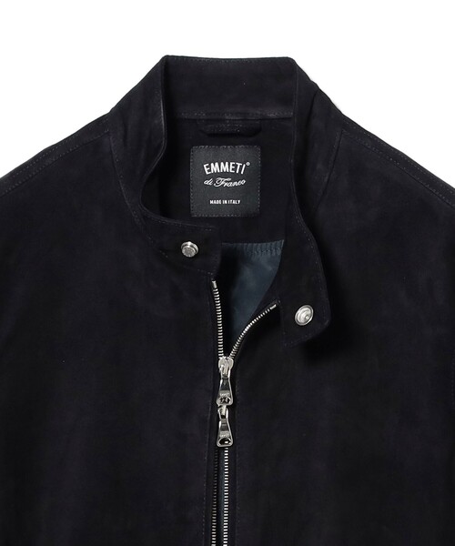別注】EMMETI / JURI BEAMS3 スエード シングル ライダースジャケット