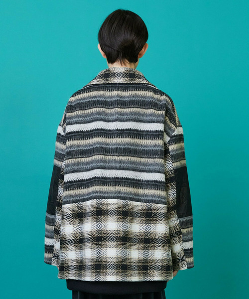 FRAPBOIS（フラボア）の「ミックコート（その他アウター・レディース・レッド/ブラック・1/2）」の4枚目の写真