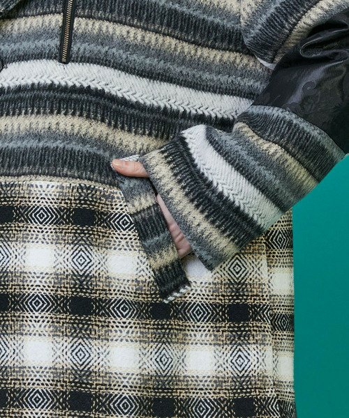 FRAPBOIS（フラボア）の「ミックコート（その他アウター・レディース・レッド/ブラック・1/2）」の7枚目の写真