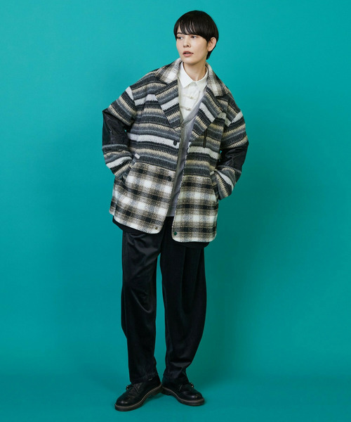 FRAPBOIS（フラボア）の「ミックコート（その他アウター・レディース・レッド/ブラック・1/2）」の9枚目の写真