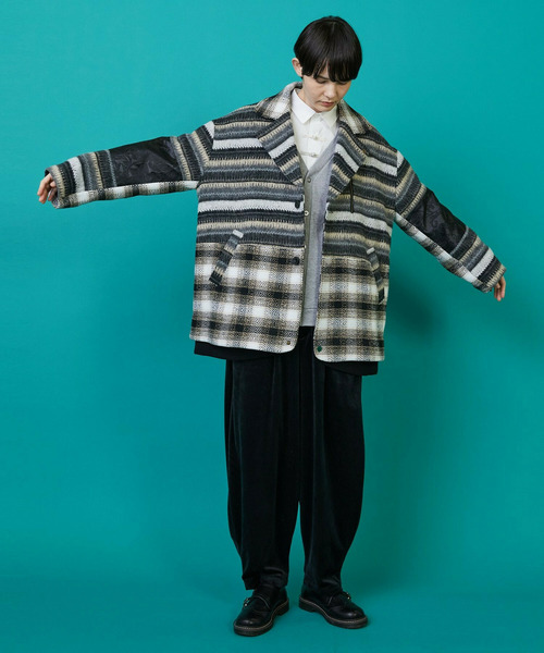 FRAPBOIS（フラボア）の「ミックコート（その他アウター・レディース・レッド/ブラック・1/2）」の10枚目の写真