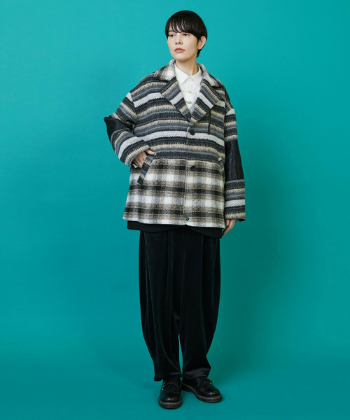 FRAPBOIS（フラボア）の「ミックコート（その他アウター・レディース・レッド/ブラック・1/2）」の13枚目の写真