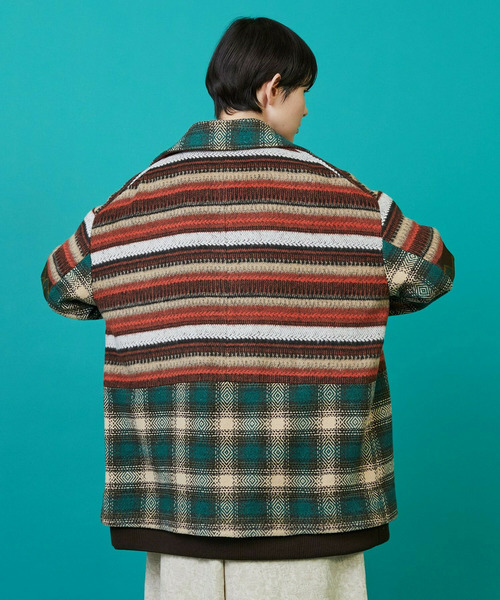 FRAPBOIS（フラボア）の「ミックコート（その他アウター・レディース・レッド/ブラック・1/2）」の15枚目の写真