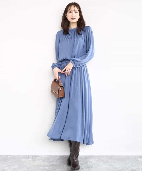 MK MICHEL KLEIN（エムケーミッシェルクラン）の「起毛サテンガウチョパンツ/洗える（その他パンツ・レディース・ライトブルー/ライトグレー/ネイビー/ブルー/ダークグレー/ベージュ・38）」の21枚目の写真