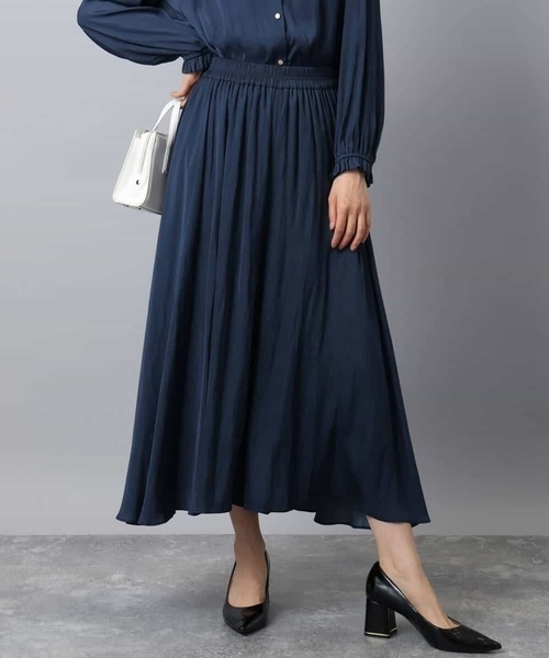 MK MICHEL KLEIN（エムケーミッシェルクラン）の「起毛サテンガウチョパンツ/洗える（その他パンツ・レディース・ライトブルー/ライトグレー/ネイビー/ブルー/ダークグレー/ベージュ・38）」の14枚目の写真