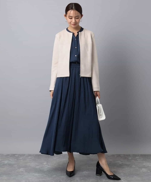 MK MICHEL KLEIN（エムケーミッシェルクラン）の「起毛サテンガウチョパンツ/洗える（その他パンツ・レディース・ライトブルー/ライトグレー/ネイビー/ブルー/ダークグレー/ベージュ・38）」の18枚目の写真