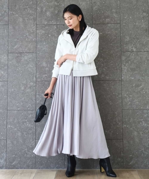 MK MICHEL KLEIN（エムケーミッシェルクラン）の「起毛サテンガウチョパンツ/洗える（その他パンツ・レディース・ライトブルー/ライトグレー/ネイビー/ブルー/ダークグレー/ベージュ・38）」の19枚目の写真