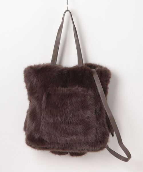 ROOTOTE(ルートート)の「【ROOTOTE】EU.TALL.2way.クリプテッド-E 3617(トートバッグ・レディース・ブラウン/アイボリー/グレー・FREE)」の4枚目の写真