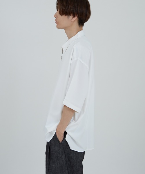 improves（インプローブス）の「無地＆総柄プリント ハーフジップ 半袖シャツ（シャツ/ブラウス・メンズ・ネイビー系/グレー系/ブラック系/ネイビー/ホワイト/ブラック/ホワイト系・MEDIUM/LARGE）」の12枚目の写真