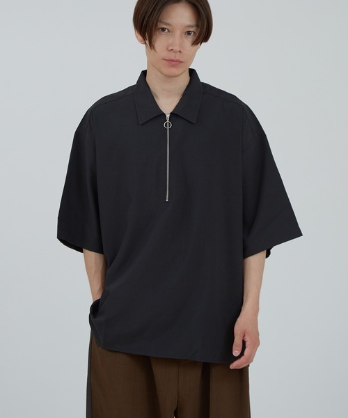 improves（インプローブス）の「無地＆総柄プリント ハーフジップ 半袖シャツ（シャツ/ブラウス・メンズ・ネイビー系/グレー系/ブラック系/ネイビー/ホワイト/ブラック/ホワイト系・MEDIUM/LARGE）」の19枚目の写真