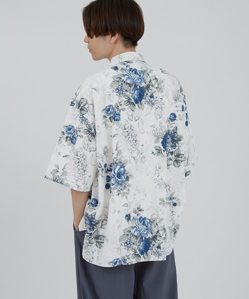 improves（インプローブス）の「無地＆総柄プリント ハーフジップ 半袖シャツ（シャツ/ブラウス・メンズ・ネイビー系/グレー系/ブラック系/ネイビー/ホワイト/ブラック/ホワイト系・MEDIUM/LARGE）」の17枚目の写真