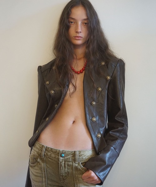 SCULPTOR(スカルプター)の「Napoleon Eco Leather Jacket(その他アウター・レディース・ブラウン・SMALL/MEDIUM)」の1枚目の写真