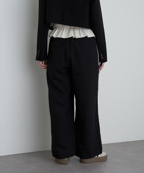 RAY CASSIN（レイカズン）の「フリルベルト付ルーズスラックスパンツ（その他パンツ・レディース・ネイビー/グレー/ブラック・FREE）」の6枚目の写真