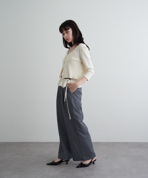 RAY CASSIN（レイカズン）の「フリルベルト付ルーズスラックスパンツ（その他パンツ・レディース・ネイビー/グレー/ブラック・FREE）」の17枚目の写真