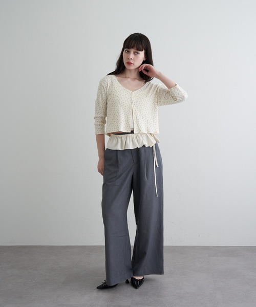 RAY CASSIN（レイカズン）の「フリルベルト付ルーズスラックスパンツ（その他パンツ・レディース・ネイビー/グレー/ブラック・FREE）」の19枚目の写真