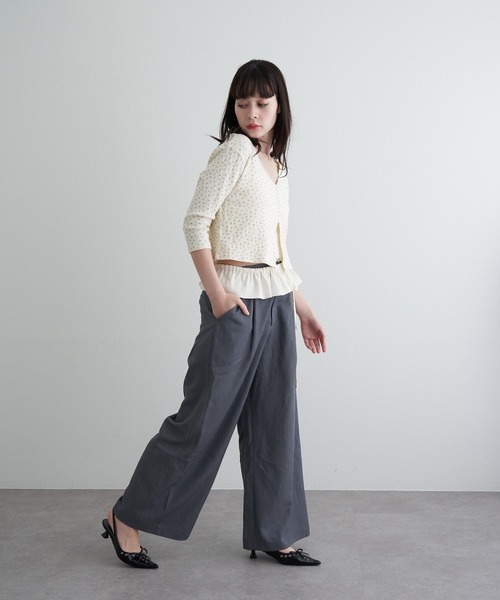 RAY CASSIN（レイカズン）の「フリルベルト付ルーズスラックスパンツ（その他パンツ・レディース・ネイビー/グレー/ブラック・FREE）」の21枚目の写真