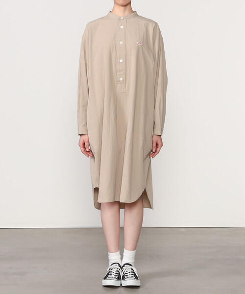 DANTON | バンドカラー 長袖チュニック WOMEN（シャツワンピース