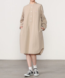 DANTON(ダントン)のDANTON | バンドカラー 長袖チュニック WOMEN(シャツワンピース)