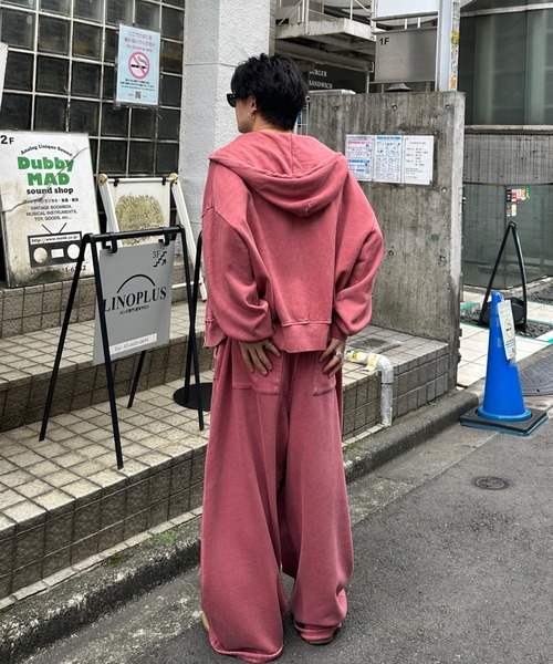 ADAMASTE(アダマスト)の「pigment double knee sweat pants - ピグメントダブルニースウェットパンツ【セットアップ可能】(スウェットパンツ・メンズ・ダークグレー/ライトグレー/レッド・MEDIUM/LARGE)」の16枚目の写真
