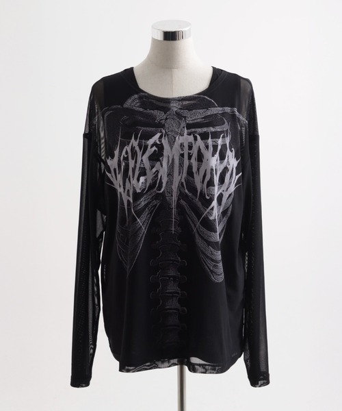 REFLEM/レフレム』タンク付きシアーメッシュL/S Tee/ロング