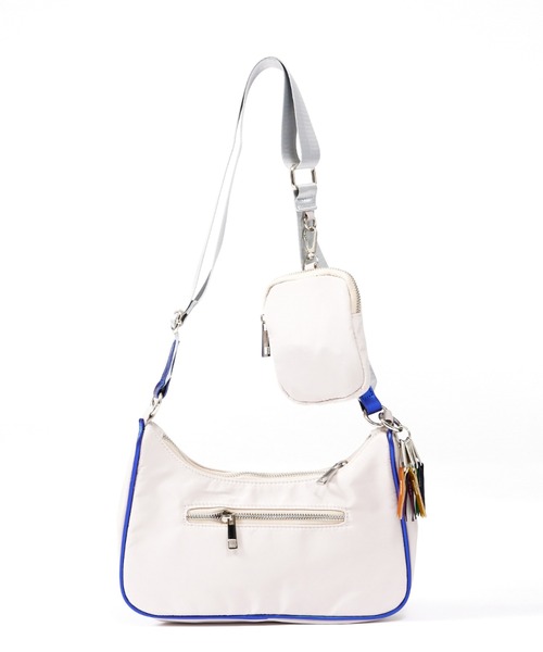 cheek(BAG)(チーク)の「【cheek】square shoulder ハーフムーン風 スクエア ナイロン ショルダーバッグ(ショルダーバッグ・レディース・パープル/オフホワイト/ブラック・フリー)」の17枚目の写真