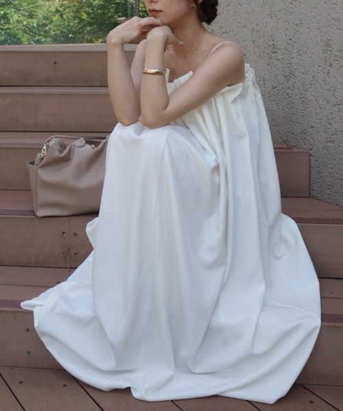 ACYM デコルテギャザーキャミワンピース デコルテギャザーキャミワンピース（ワンピース）｜ACYM