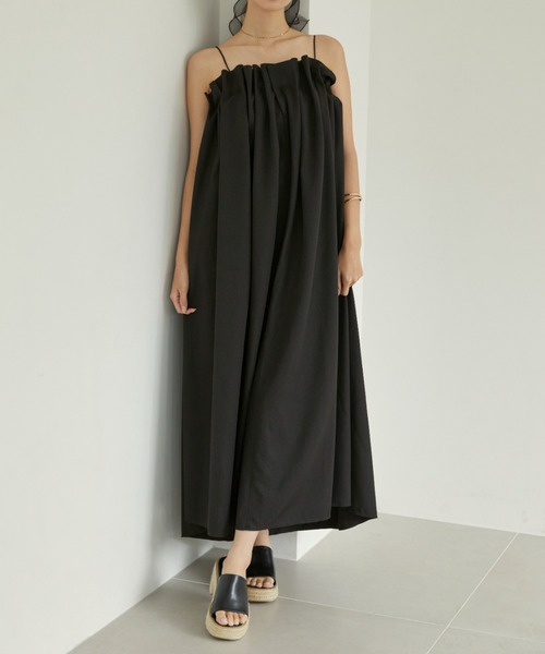 デコルテギャザーキャミワンピース（ワンピース）｜ACYM（アシーム）の