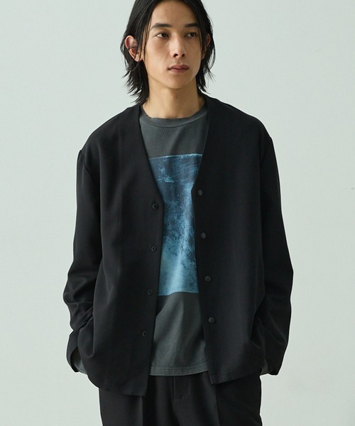 セール】【セットアップ対応】TRストレッチツイル スーツ地 Vネック