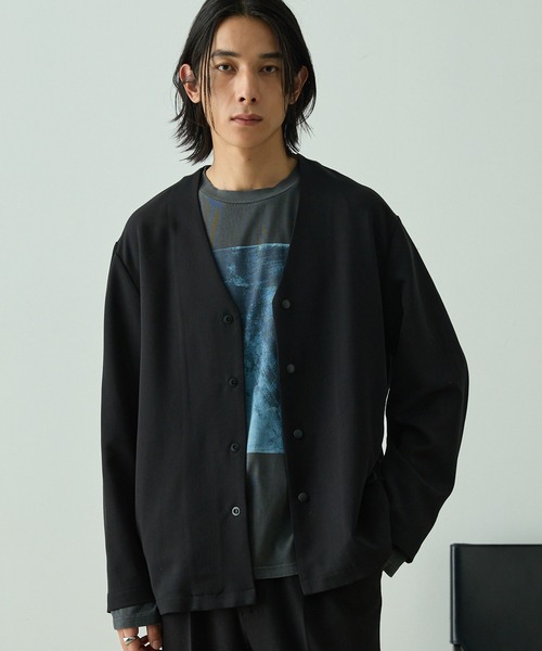 セール】【セットアップ対応】TRストレッチツイル スーツ地 Vネック