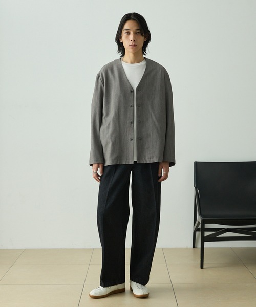 セール】【セットアップ対応】TRストレッチツイル スーツ地 Vネック