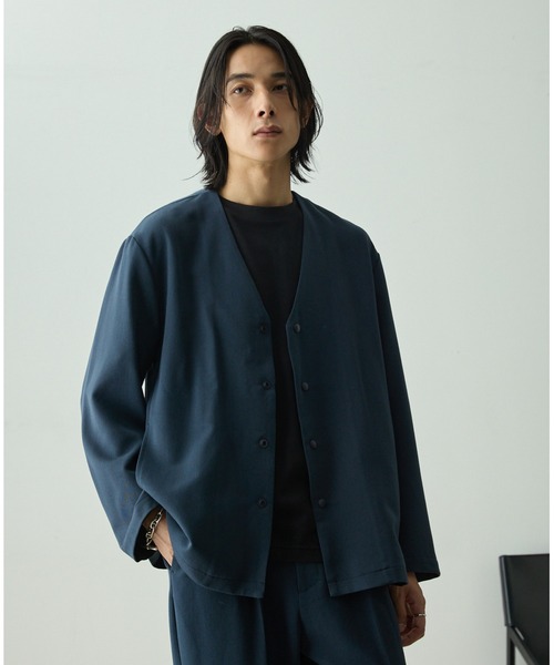 セール】【セットアップ対応】TRストレッチツイル スーツ地 Vネック