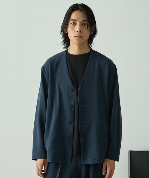 セール】【セットアップ対応】TRストレッチツイル スーツ地 Vネック