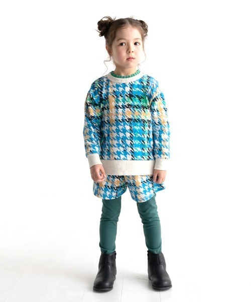 maarook(マルーク)の「千鳥PTふわかる裏毛キュロット(その他パンツ・キッズ・ブルー・130cm/120cm/110cm/90cm/100cm)」の1枚目の写真